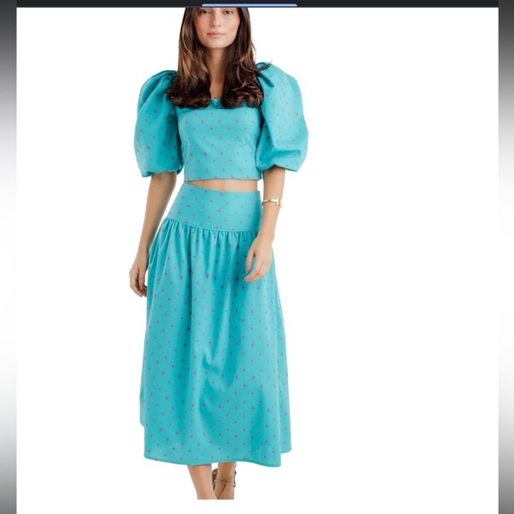 SABINE ARIAS IKARIA SKIRT – BLUE - Picture 5 of 6